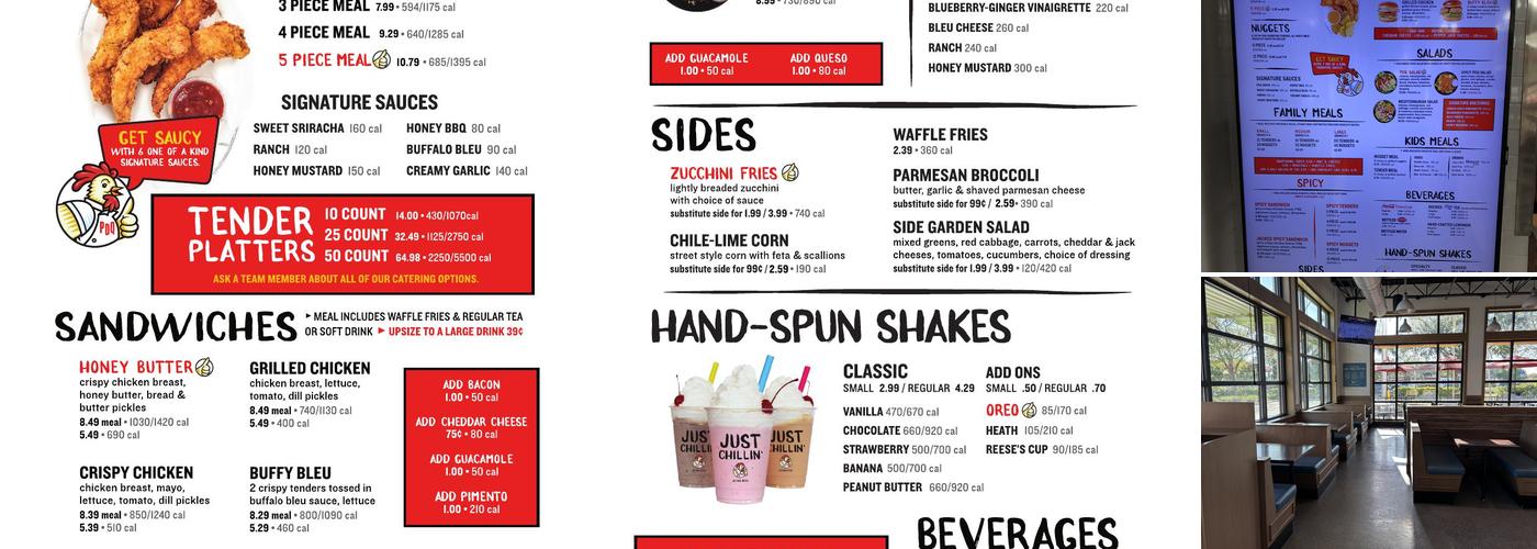 PDQ Chicken Menu