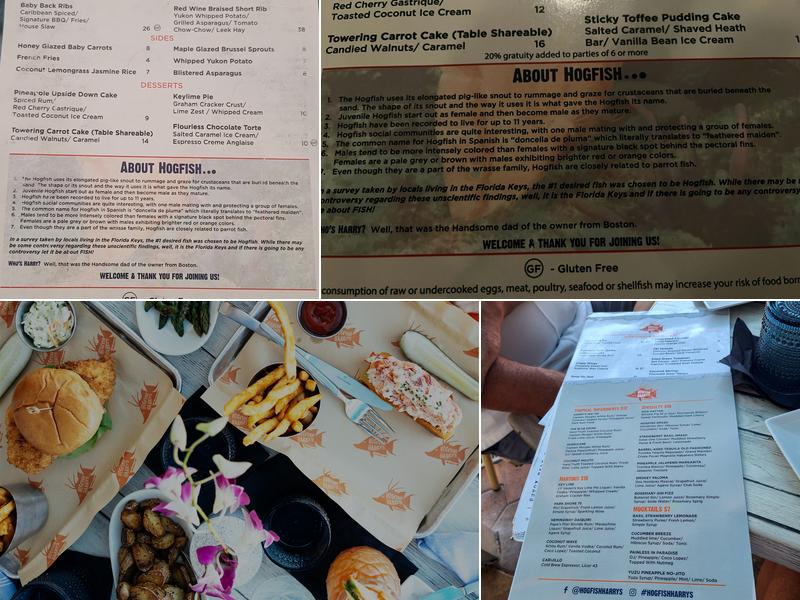 Hogfish Harry's Restaurant + Bar Menu