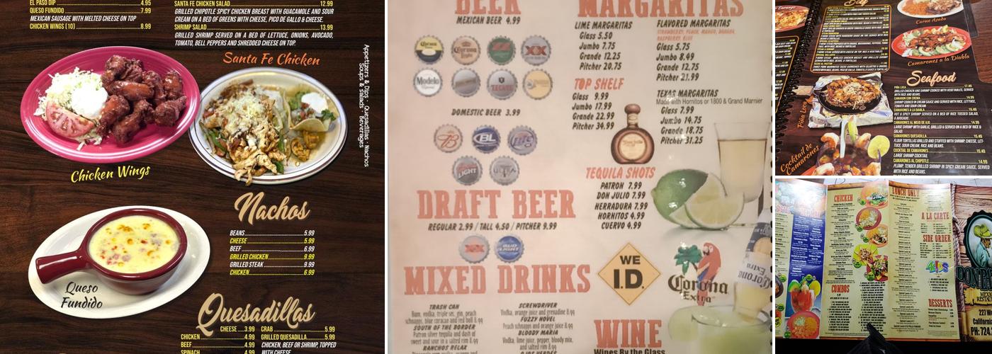 Don Patron Mexican Grill. Menu