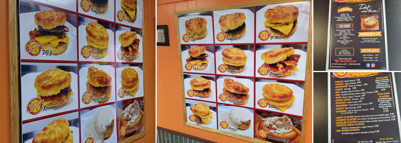 Crumbles Store Menu