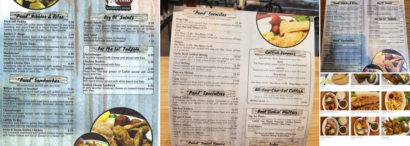 Willow Pond of Paducah Menu