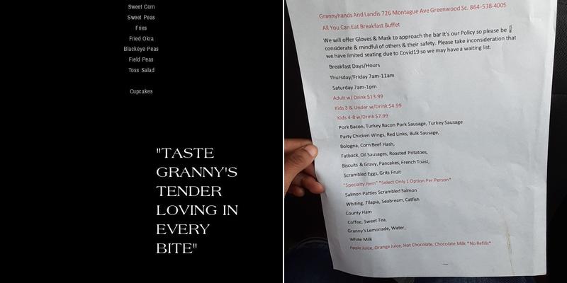 GrannyHands Menu