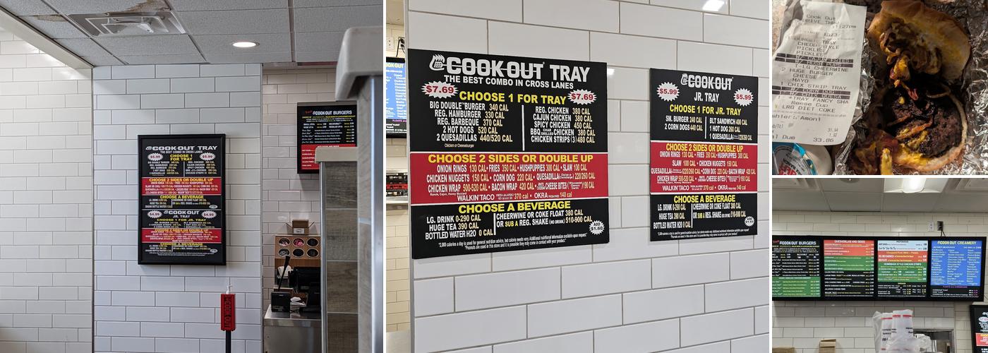 Cook Out Menu