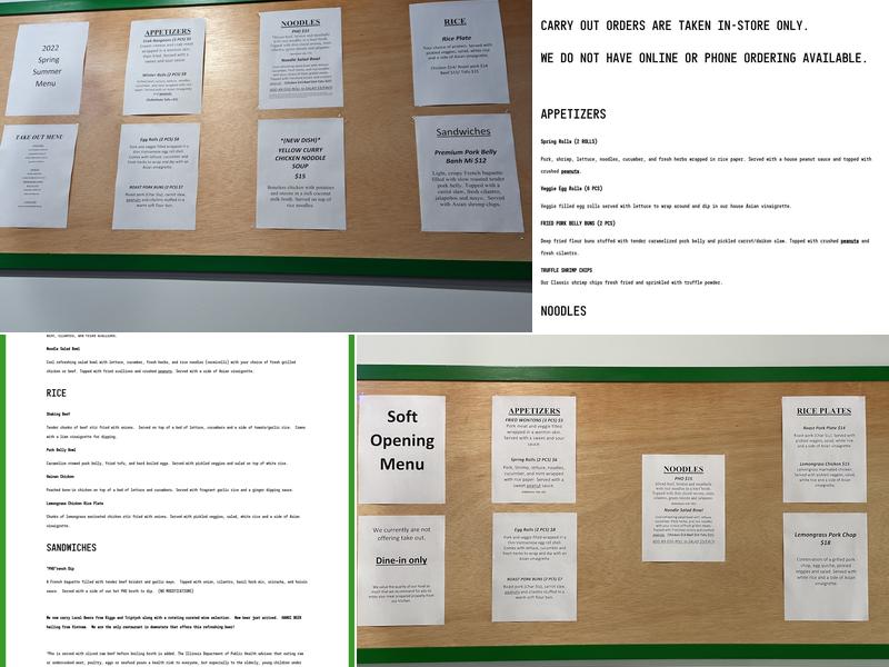 Eighty-Three Vietnamese Cuisine Menu