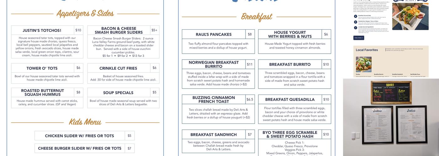 The Landing Market Menu