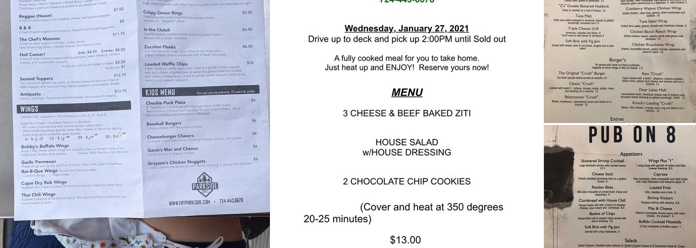 Parkside Grill Menu