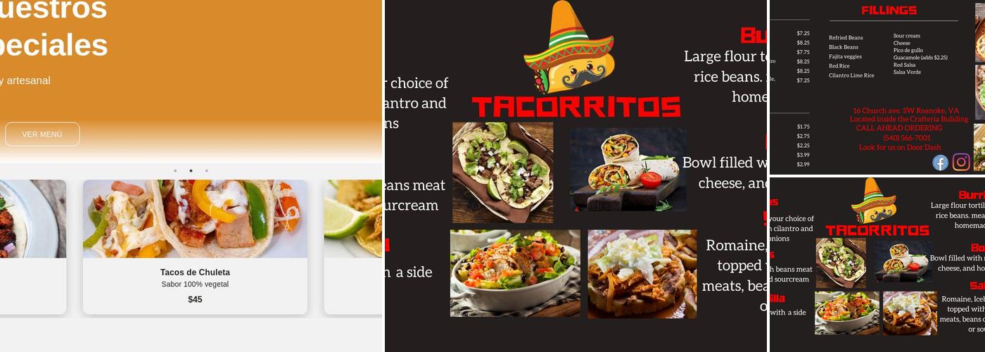 Tacorritos Menu