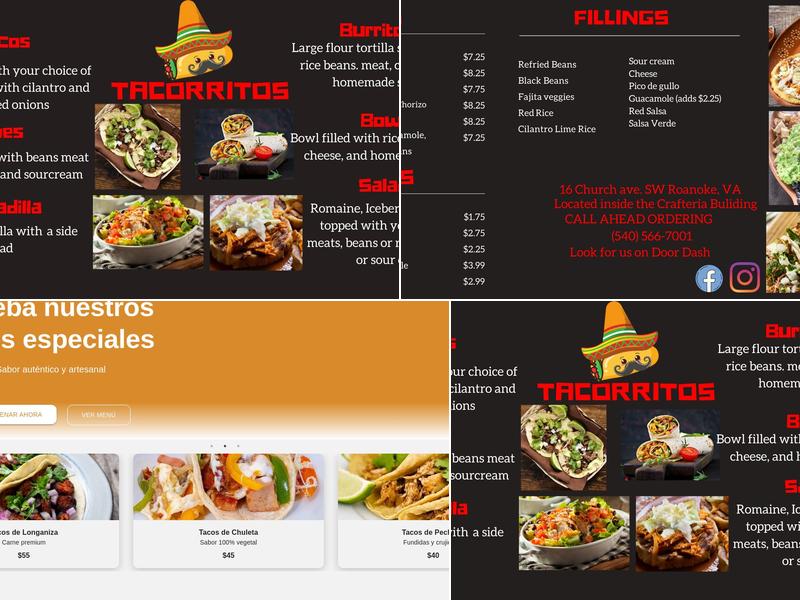 Tacorritos Menu