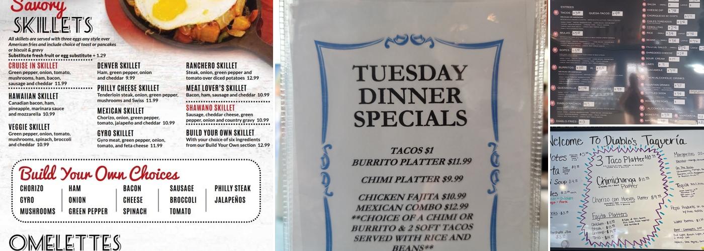 Diablos Taqueria Menu