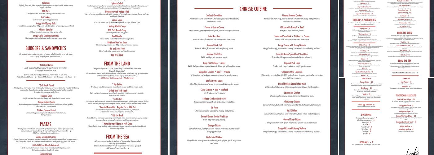 Puyalapabs Cafe Menu