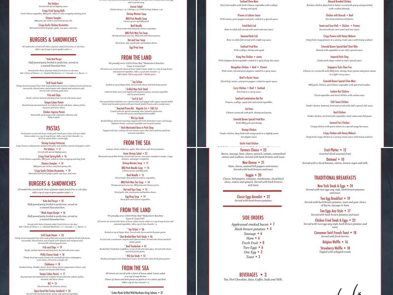 Puyalapabs Cafe Menu