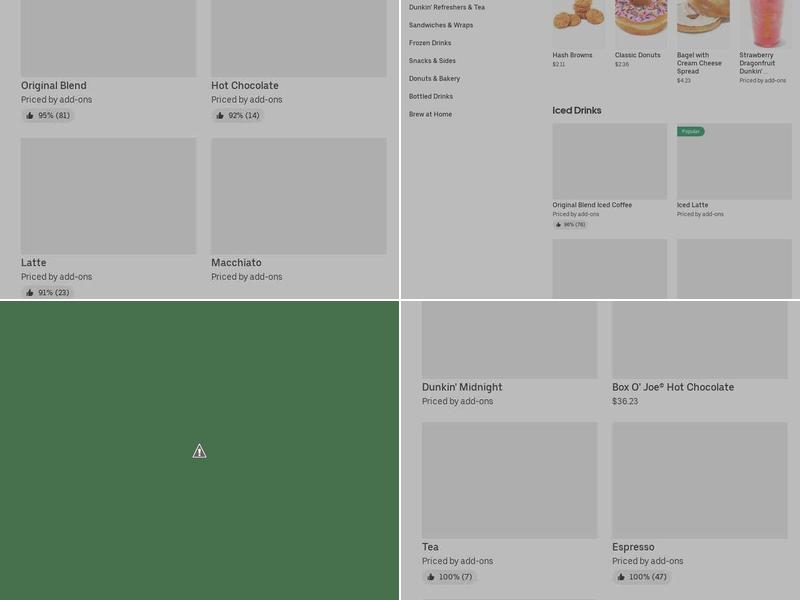 Dunkin' Menu
