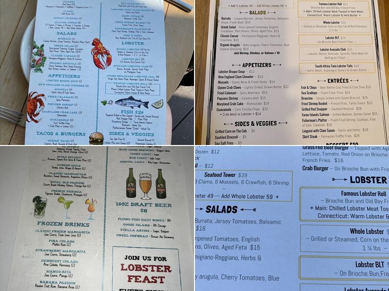 yacht club edgewater menu