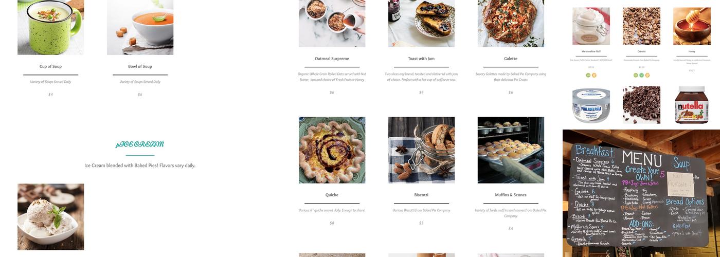 P B & Jay's Café Menu