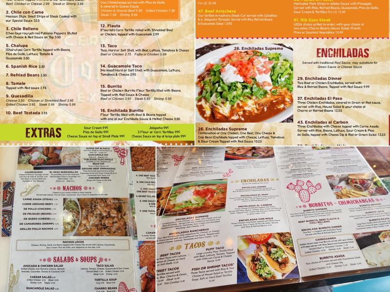El Paso Tacos & Tequila Menu