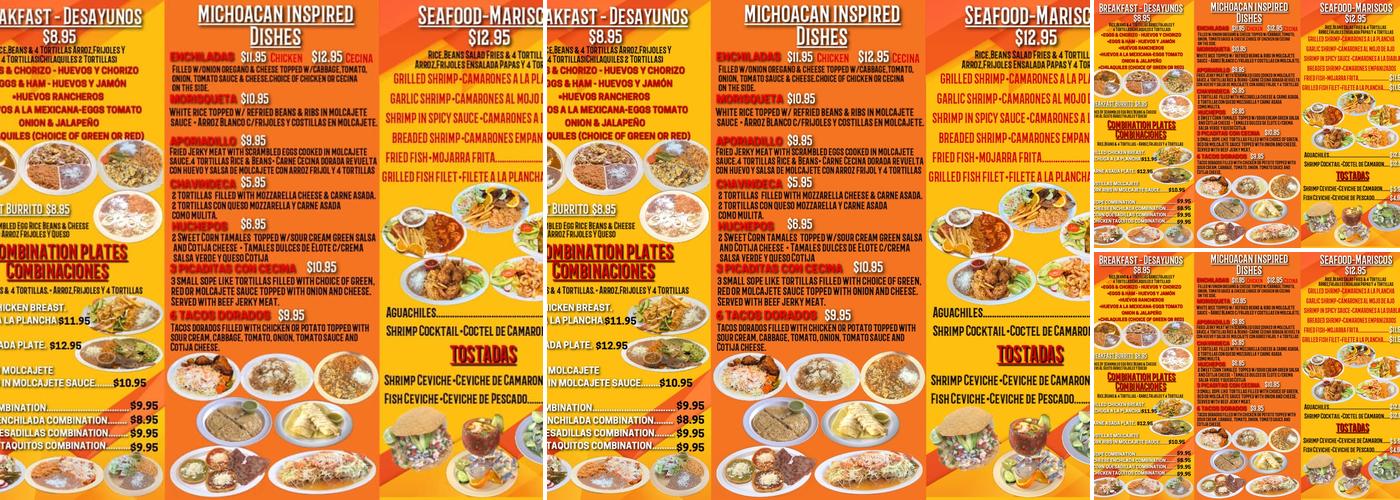 Birrieria Sabor Michoacan Menu