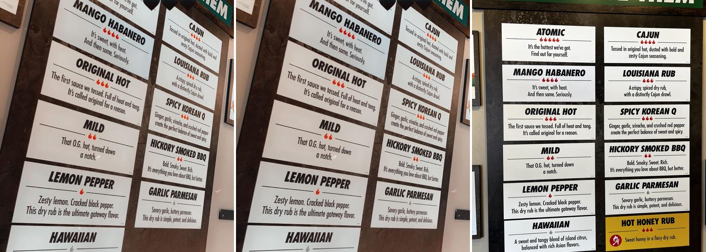 Wingstop Menu