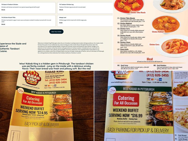 Kabab King Pittsburgh Menu