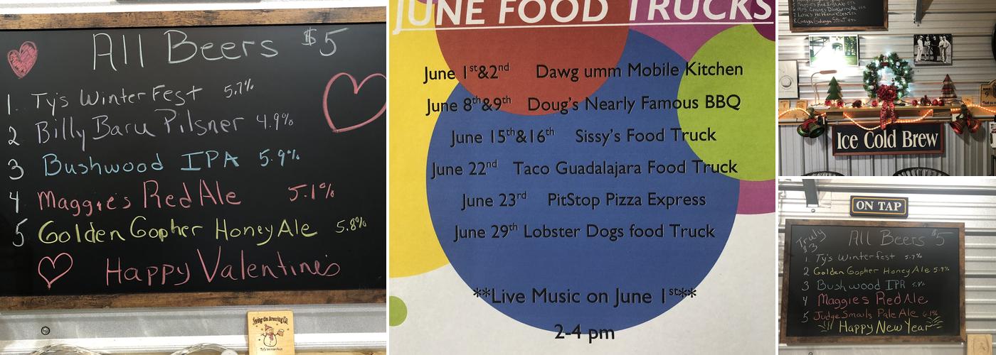 Swing On Brewing Company Menu