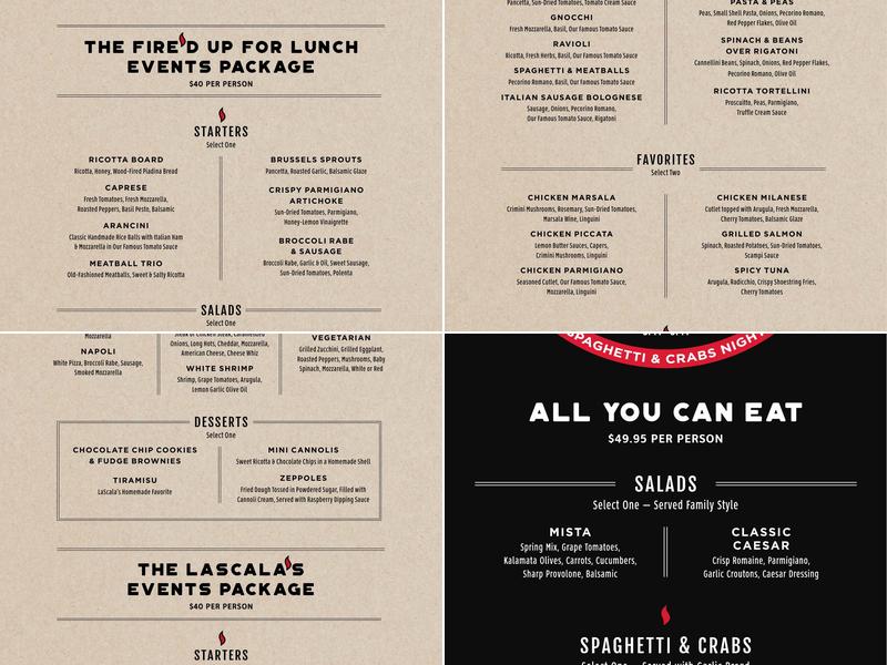 LaScala's Fire Villanova Menu