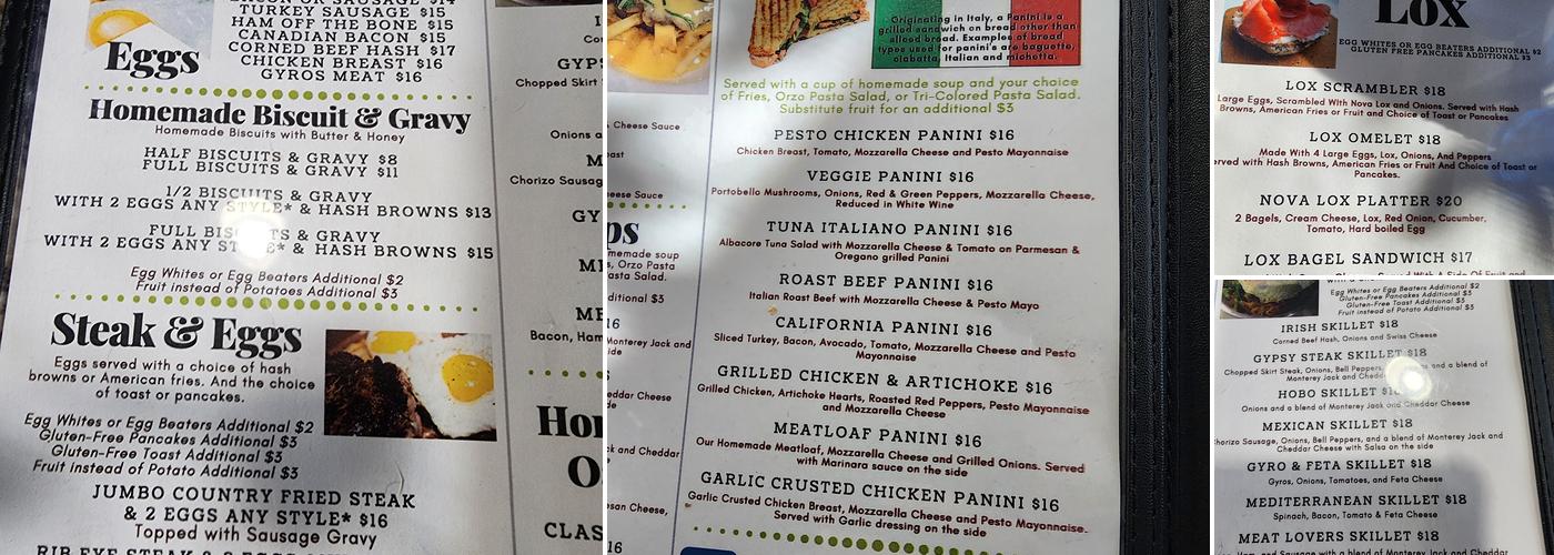 Sweet Basil Cafe Menu