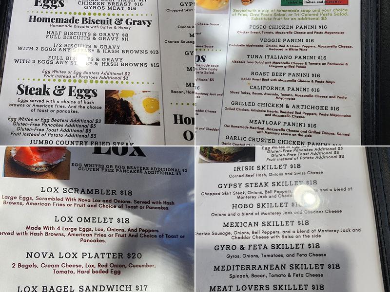 Sweet Basil Cafe Menu