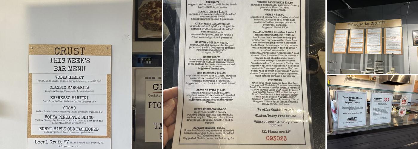 CRUST Menu