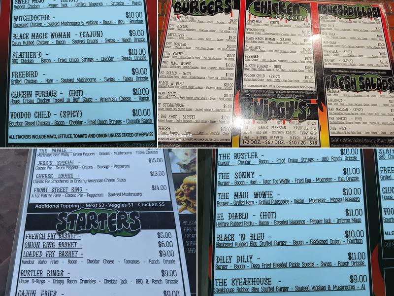 Fat Patties Burger Bar Menu