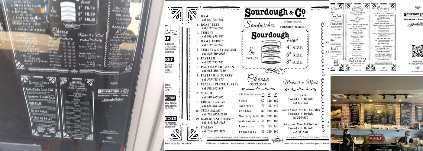 Sourdough & Co. Menu