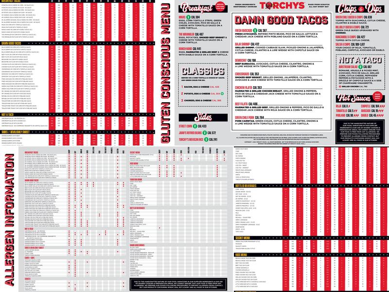 Torchy's Tacos Menu