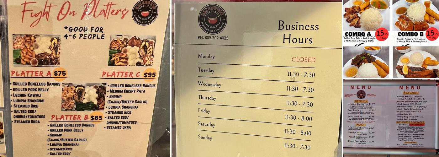 Batchoyan Ilonggo Restaurant Menu