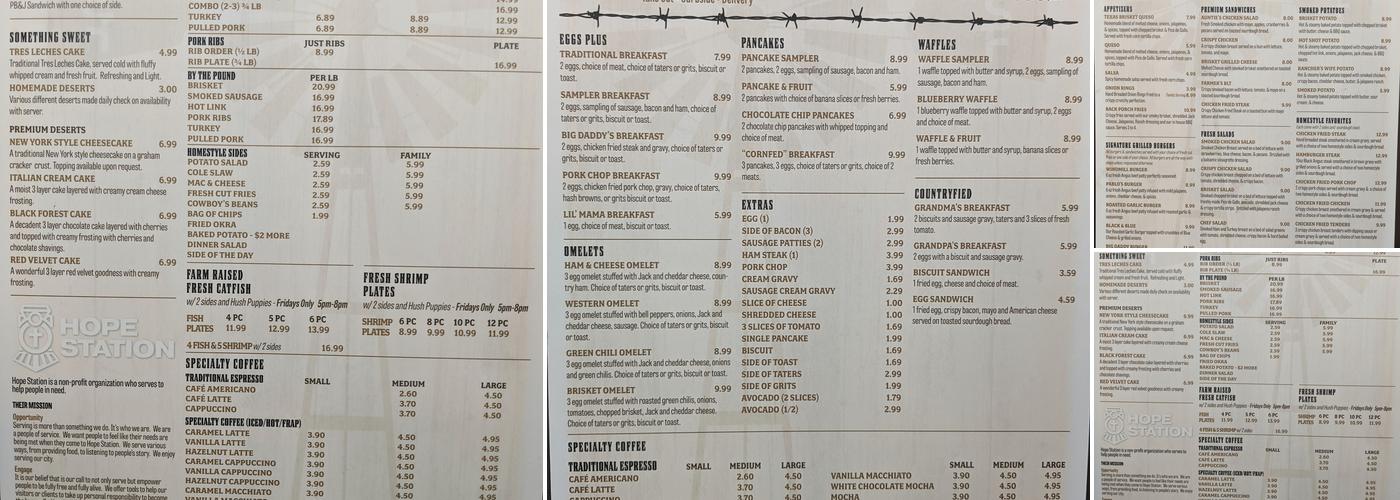 Windmill Cafe on the Square Menu