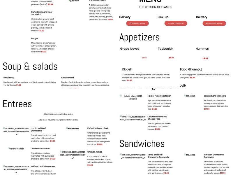 Shawarma Bistro Menu