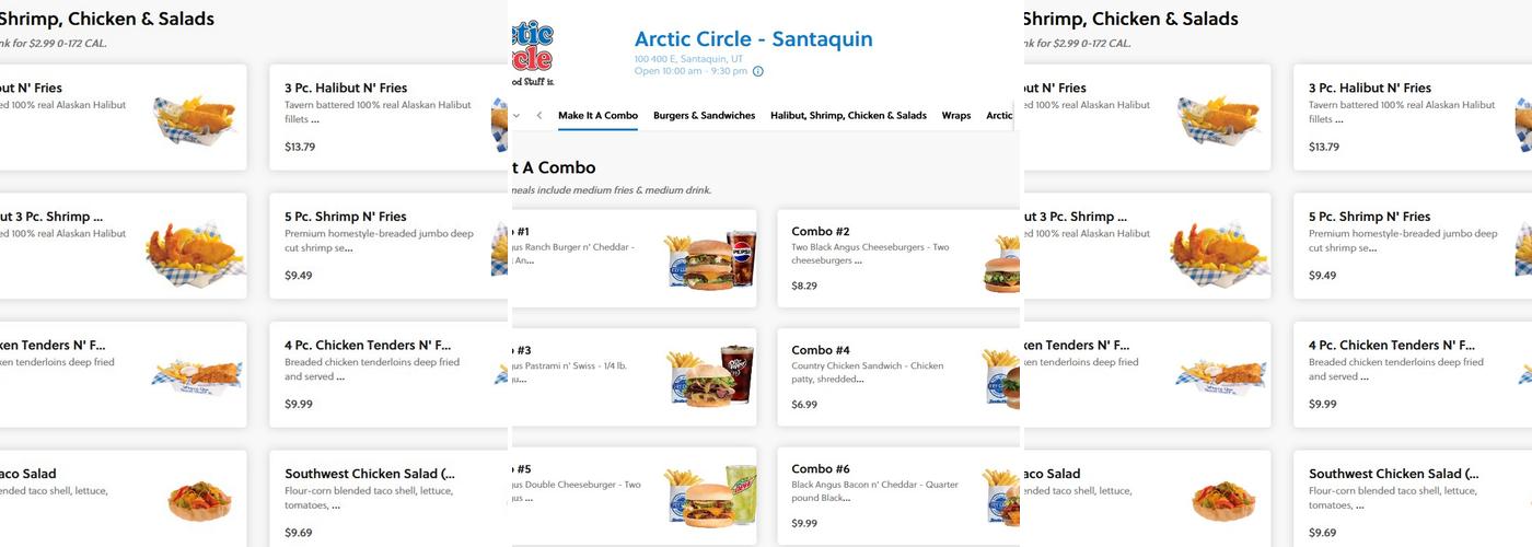 Arctic Circle Menu