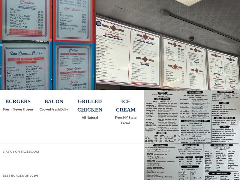 Fifties Grill and Dairy Menu