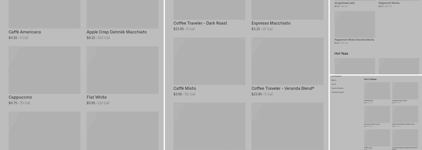 Starbucks Coffee Company Menu