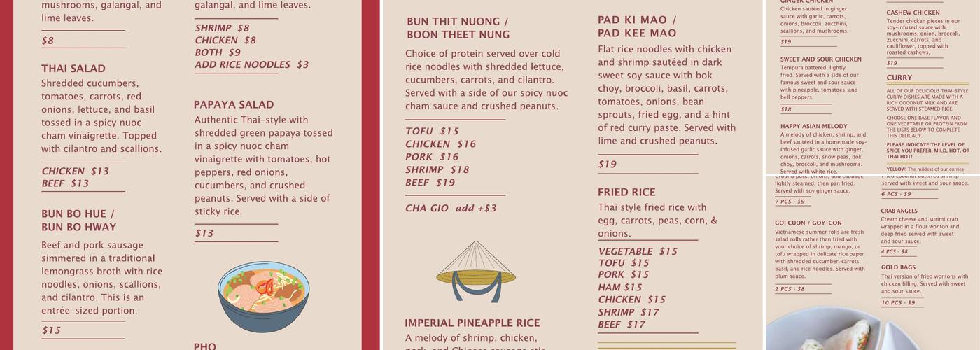 Indochine Express - Monkey Junction Menu