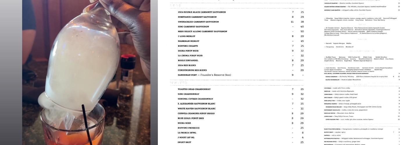 Fusion at Ridgefields Menu