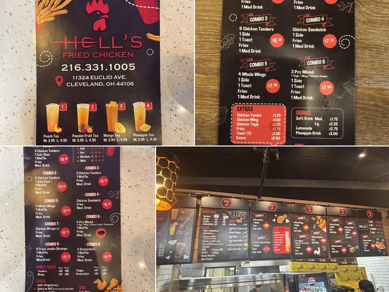 Hell's Fried Chicken Menu