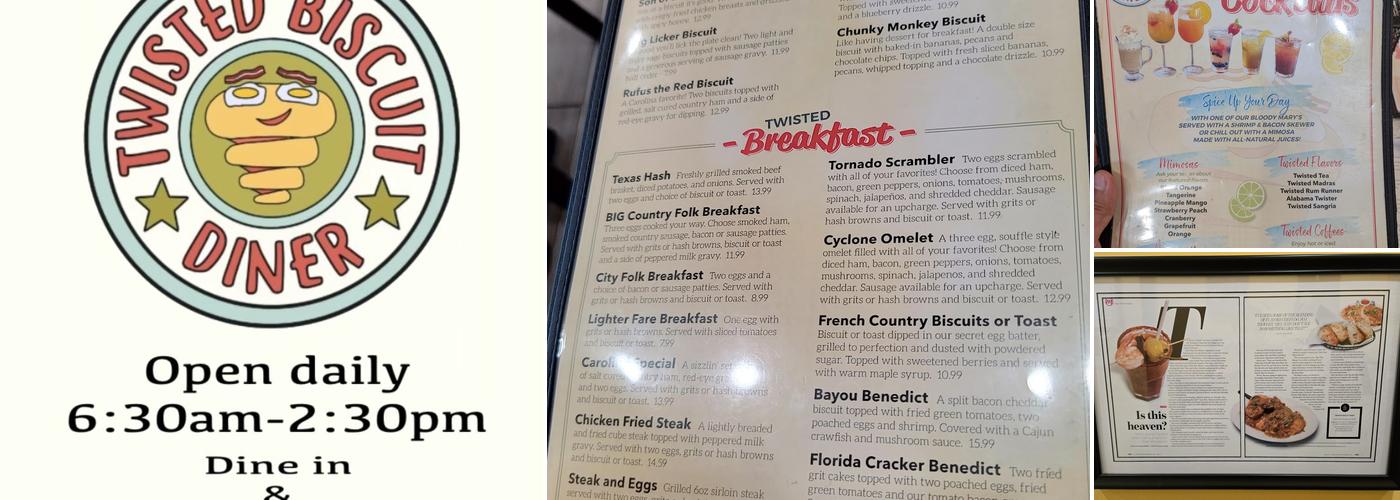 Twisted Biscuit Diner Menu
