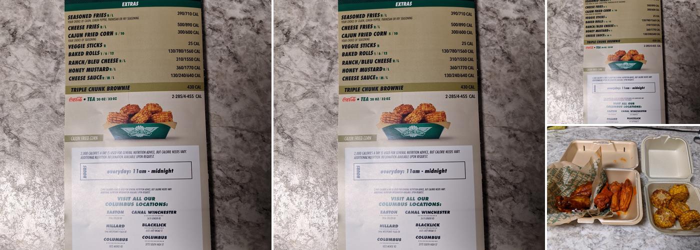 Wingstop Menu