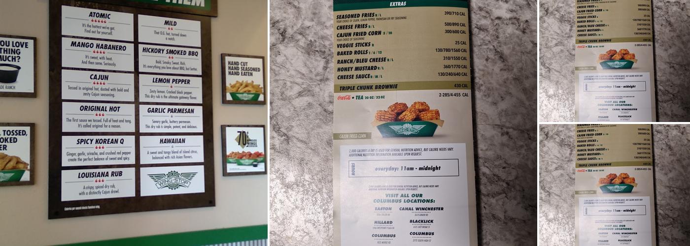 Wingstop Menu