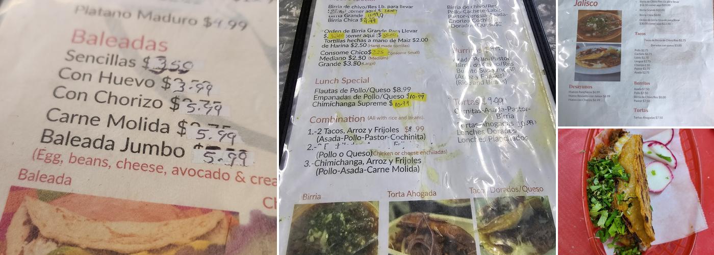 Birrieria Tala Jalisco Menu