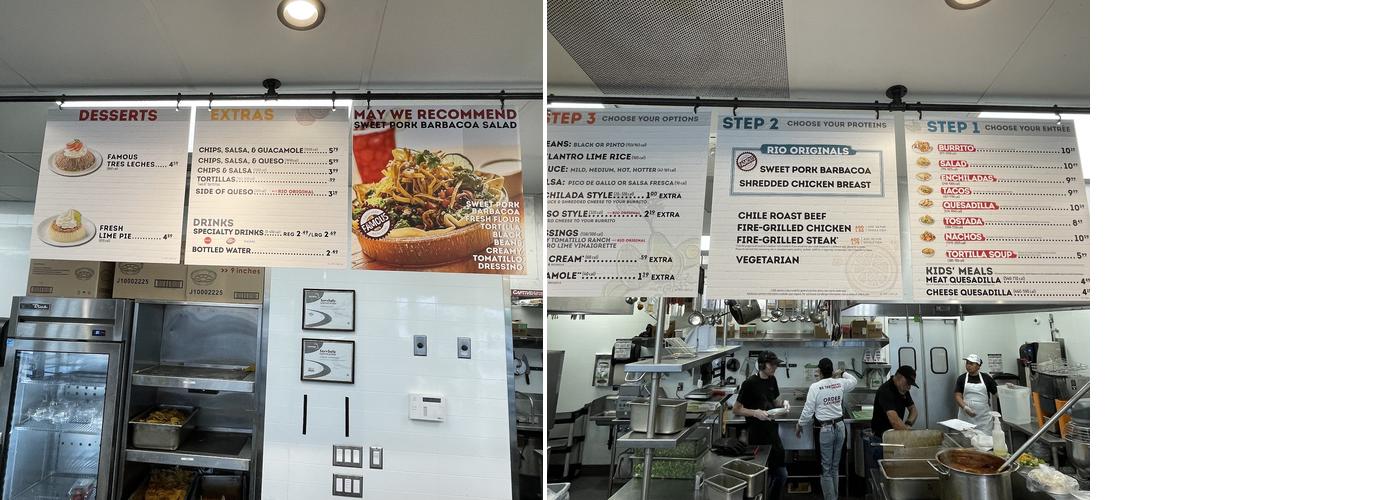 Cafe Rio Fresh Modern Mexican Menu