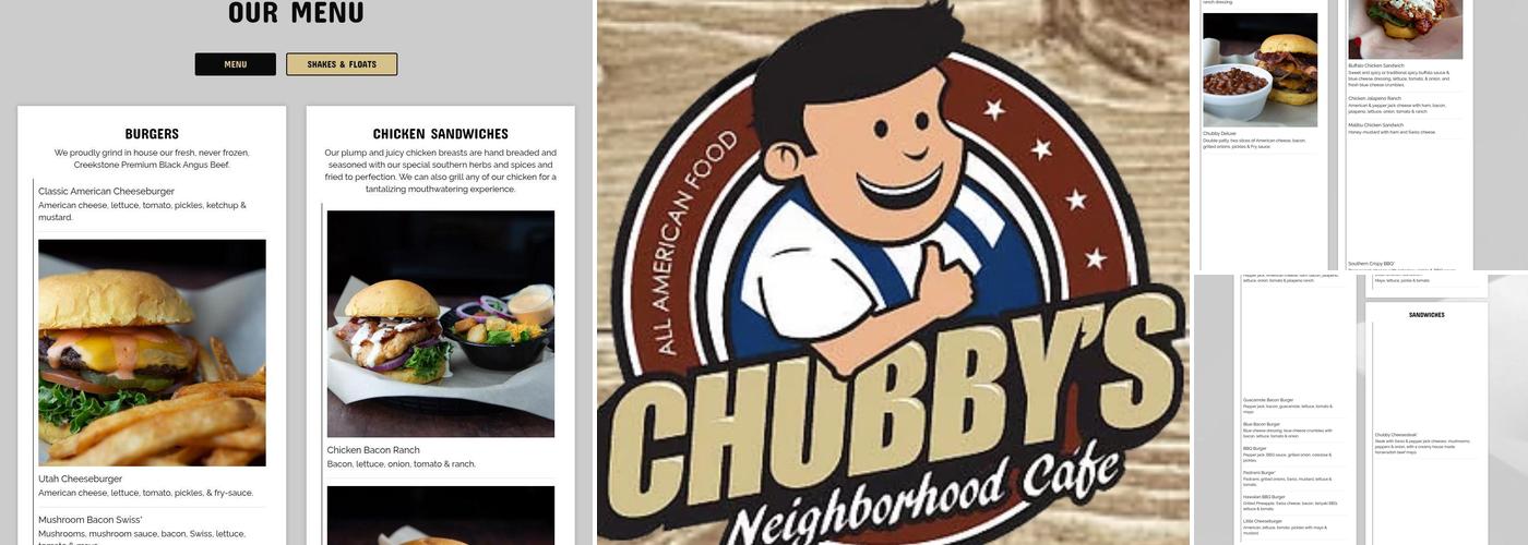 Chubby's Cafe Payson Menu