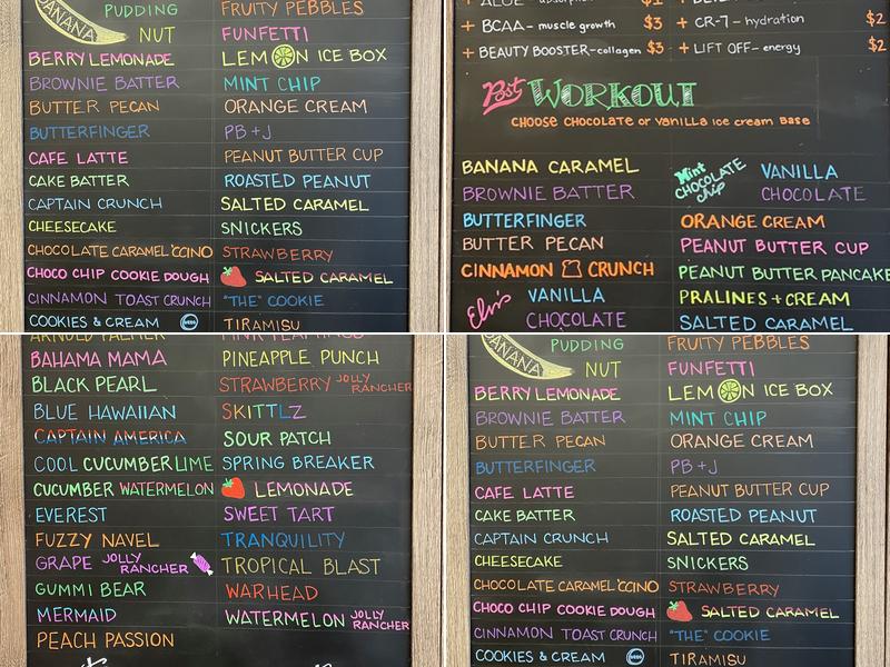 simple nutrition Menu