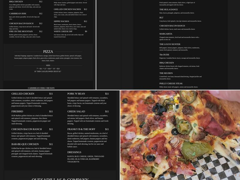 Blackstone Pizza Kitchen Menu