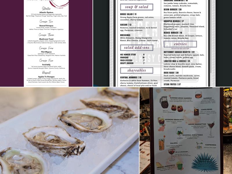 Central Reservation Menu
