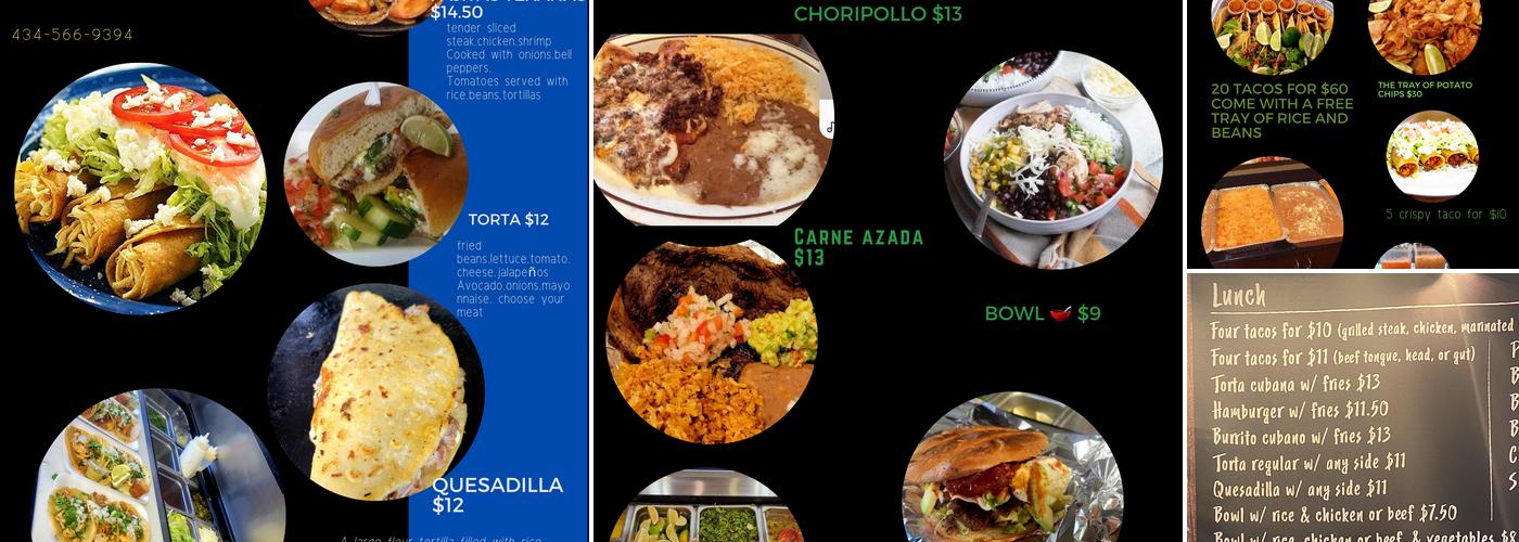 Sabor Latino Menu