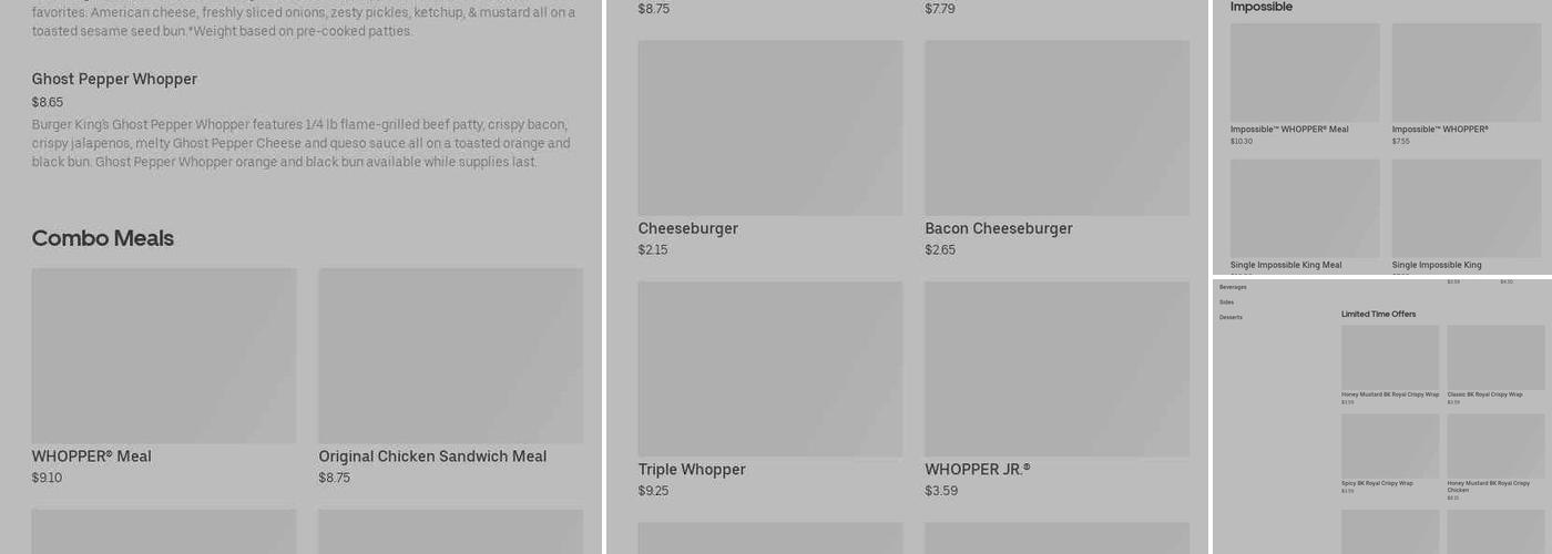 Burger King Menu